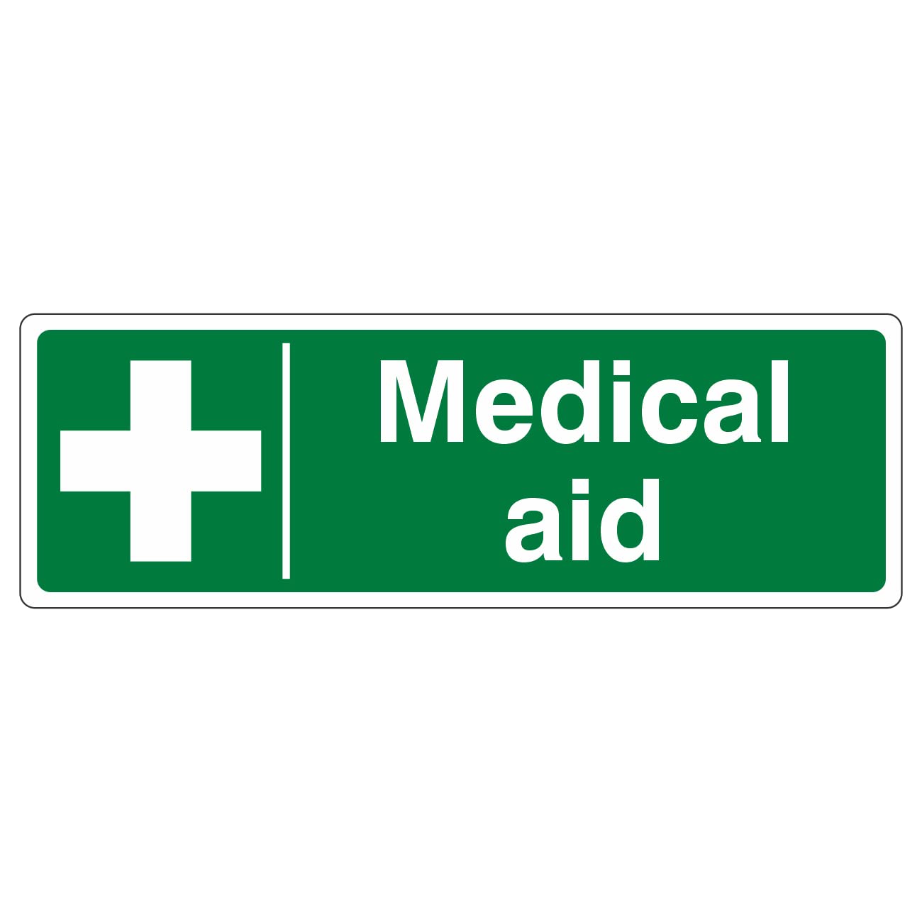Lasting Impressions (Signs) Limited 300Mmx100mm Medical Aid Sign Rigid Plastic