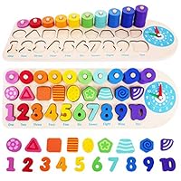 CozyBomB Wooden Number Puzzle Sorting Montessori Toys for Toddlers -（Variation）