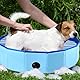 LUFEIS Hundepool, 60x20 cm Hundepool Schwimmbad, Hundebecken Faltbar mit Ablassventil, Planschbecken rutschfest, Swimmingpool für Hunde, Faltbarer Pool Schwimmbecken für Kleine Hunde, Katze (Blau)