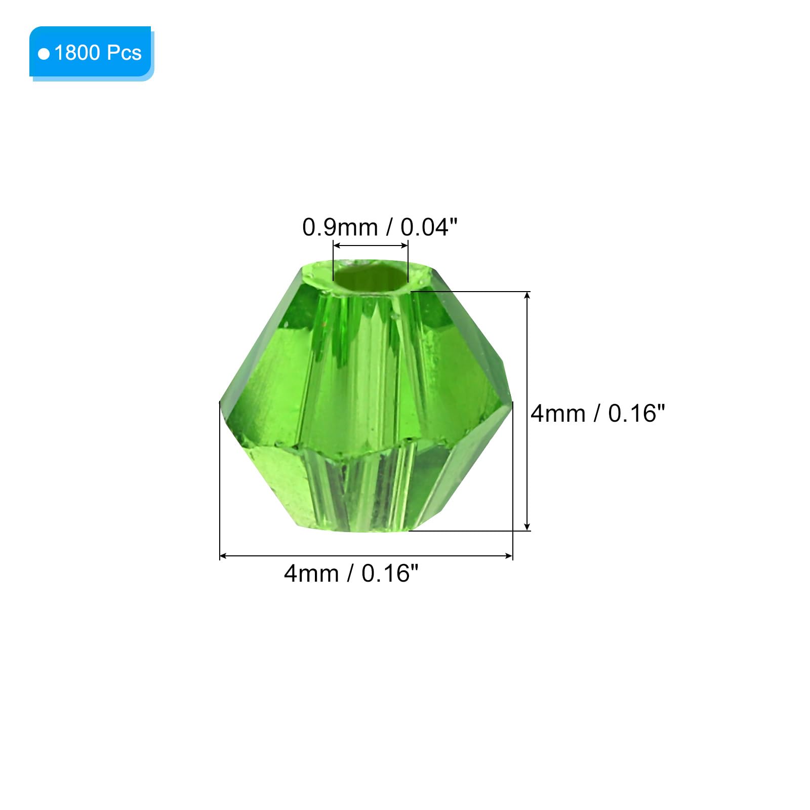PATIKIL 4mm Bicone Glass Beads - Image 2
