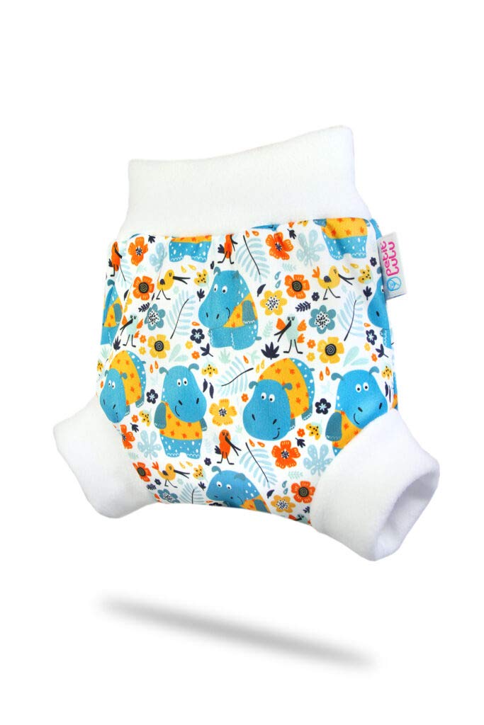 Shorty en PUL Petit Lulu | Culotte de Protection | Pull Up Couche | Couvre-Couche | Taille L | Réutilisable & Lavable | Étanche | Couches Lavables | Fabriqué en Europe (Hippos)