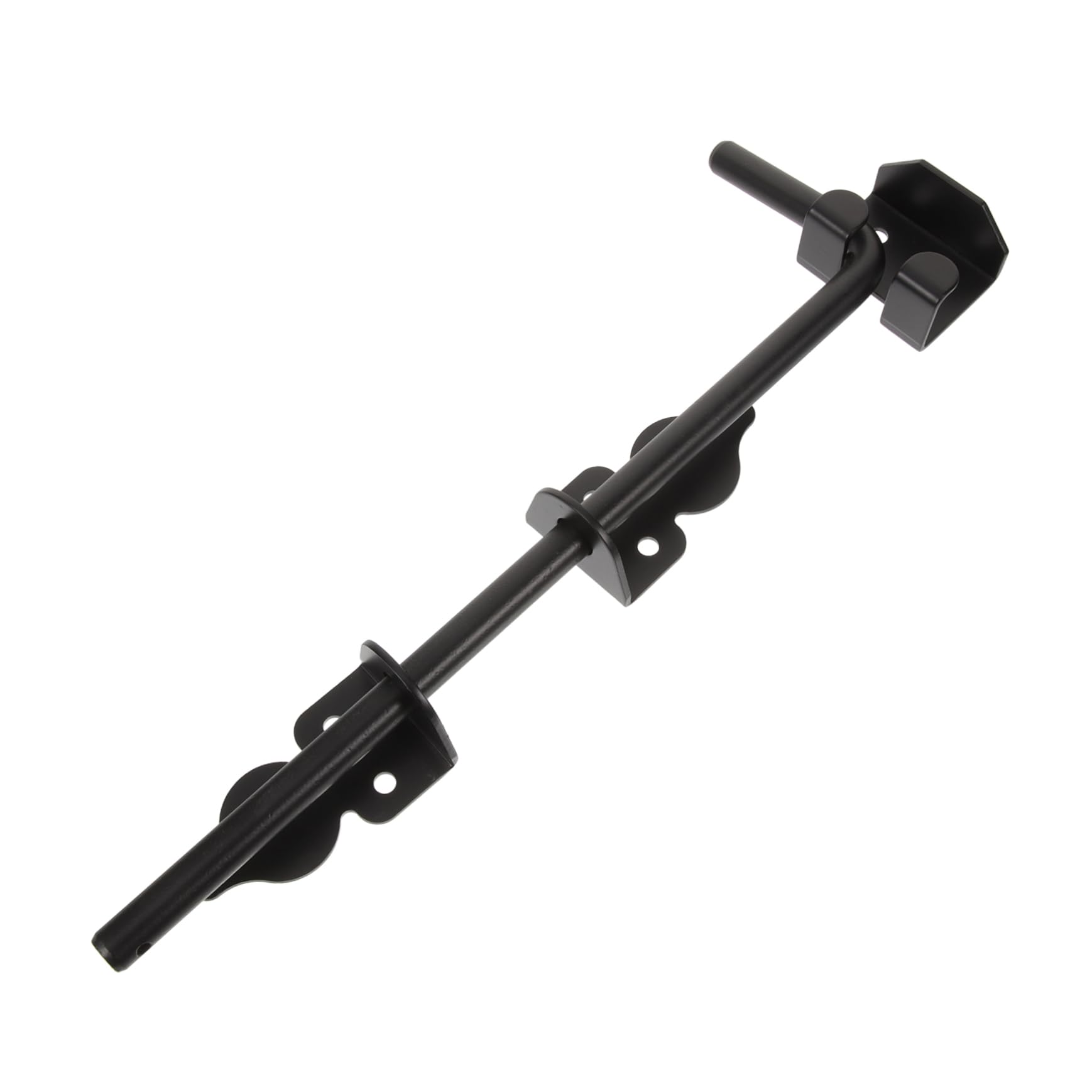 SHINEOFI Türsicherheitsriegel aus Eisen mit F-form 30cm Bodenriegel für Holzzäune und Türen Schwarz Erhöhte Haltbarkeit und Einfache Montage für Wohnbereiche und Landwirtschaftliche