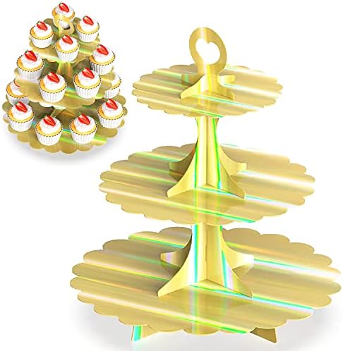 Aazon.co: Zopeal 3 Tier Floral Tea Party Cupcake Stand Decorations - View #9