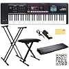 Roland JUNO-D6 Synthesizer Bundle with Adjustable Stand, Bench, Sustain Pedal, Cover, Austin Bazaar Instructional Video, and Polishing Cloth
