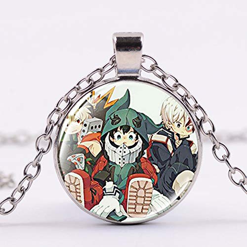 My Hero Academia Kette Halskette Midoriya Lzuku Todoroki Shoto Bakugou Katsuki Figuren Glaskunst Anhänger Halskette Souvenir Cover