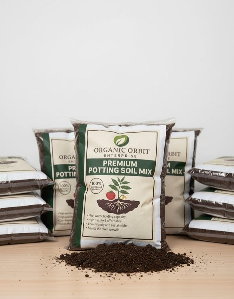 Organic Orbit Premium Potting Soil Mix, 100% Natural, Best for Ho...