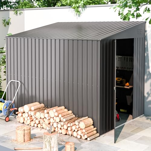 AECOJOY Shed Lean to Storage Shed, Outdoor 6' x 8'...
