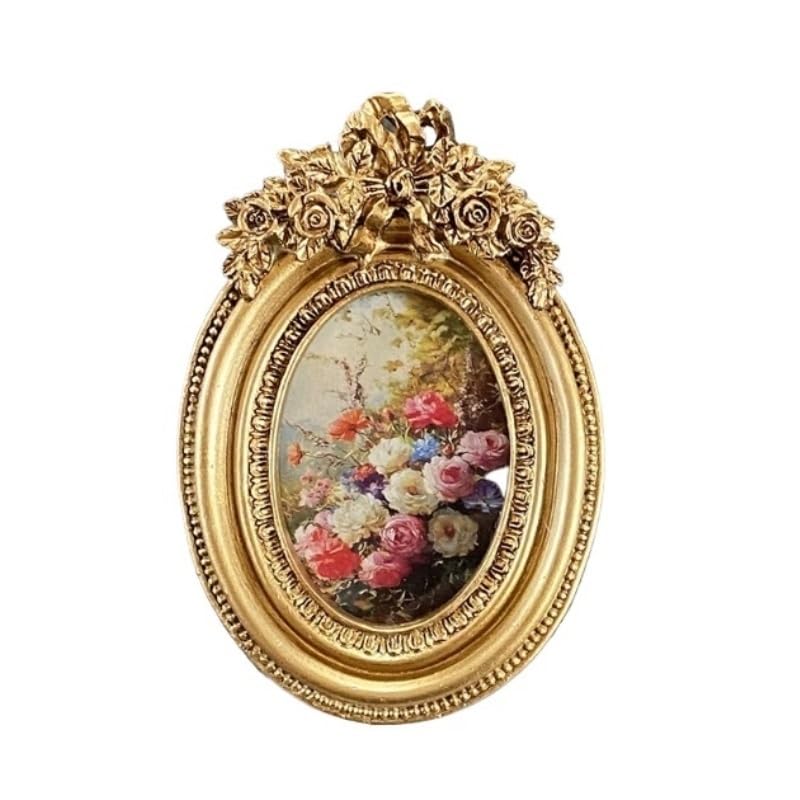 Cadre photo résine dorée ornement d'antiquaire pour figer vos plus beaux souvenirs