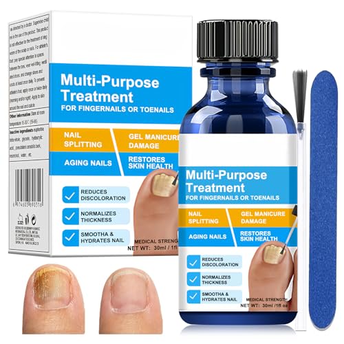 30ml Reparadores de Uñas Solución, Cuidado de uñas de pies, Fortalece la Estructura de la Uña, Nutre y protege, Reparación de uñas descoloridas, dañadas y gruesas