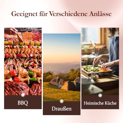 HEZHEN Profi Tomatenmesser Damast, Wellenschliff Hartstahl Auberginenmesser, Scharfe Klinge Brotzeitmesser, Frühstücksmesser Full Tang Micarta Griff