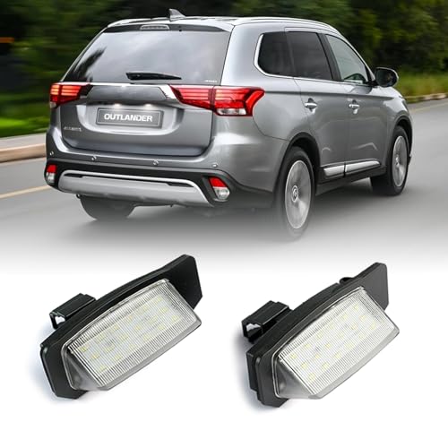 Pacchetto -- 2 pezzi per lampade targa a LED Mitsubishi Outlander Lancer. Certificato CE/E-mark (E4), 1 anno di garanzia