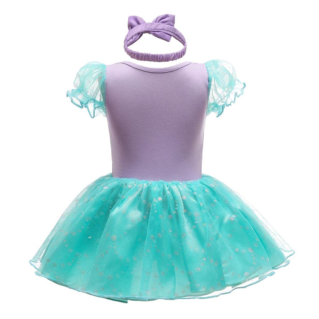 Lito Angels - Mono tipo pelele, disfraz de princesa para bebé y niñas con diadema con lazo, para fiesta de cumpleaños, Halloween