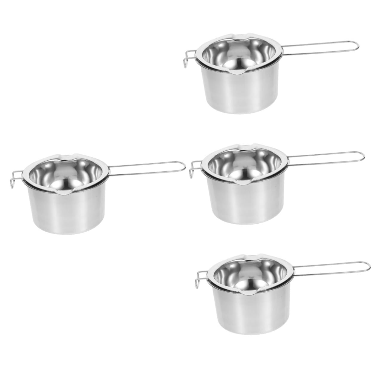 SEWACC 8 Piezas Vela Bricolaje Herramientas Para Derretir Velas Pote De Cera Crisol De Cera De Herramienta De Artesanía De s Kit De Bricolaje Silver Acero Inoxidable