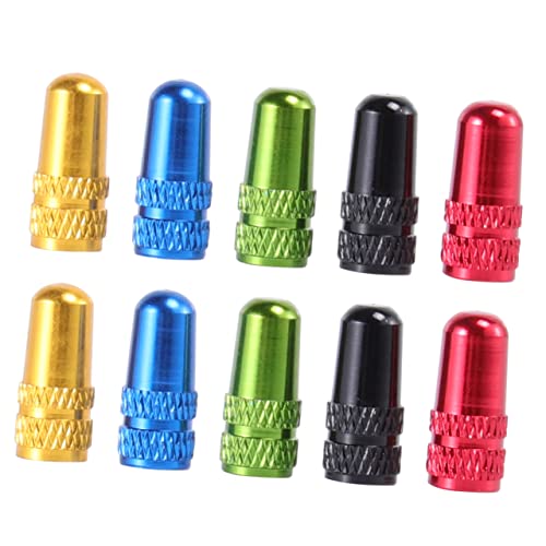 Yardwe 30 piezas Tapas de Válvula para Neumáticos de Bicicleta Kit de Tapas de Válvula Aleación de Aluminio Anodizado Estilo Francés