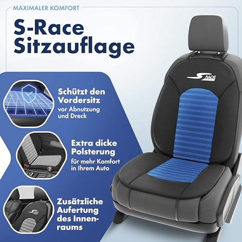 Car Comfort 11653 Autositzaufleger, Sitzaufleger S-Race in blau / Schwarz