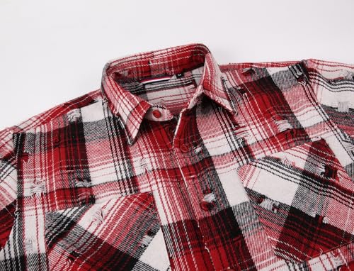 Alex Vando Mens Button Down Shirts Regular Fit Long Sleeve Casual Plaid Flannel Shirt