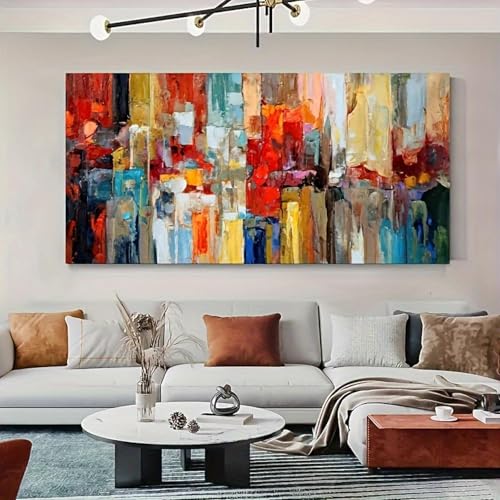 Art mural moderne grand format pour décorer un salon ou un café cosy