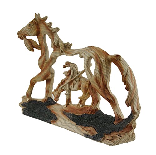 Estatua madera estilo clásico Western Zeckos miniatura 2