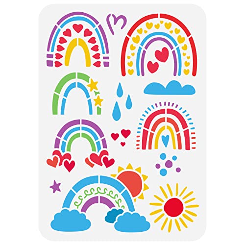 FINGERINSPIRE Rainbow Stencil 11.7x8.3"