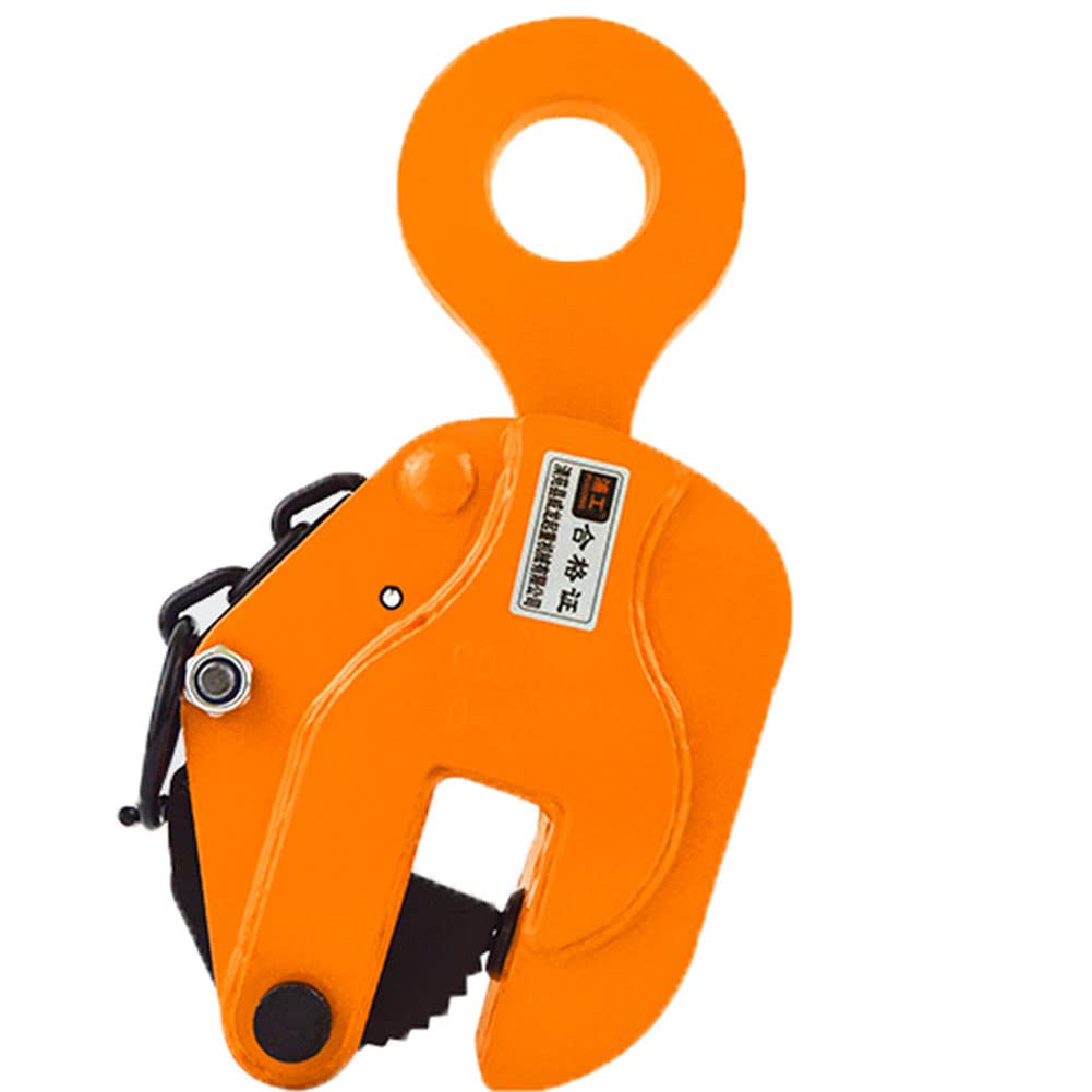 YushenFu 1/2/3.2/5/8/10Ton Vertical Clamp For Steel Plate, Jaw Opening Adjustable, Industrial Non-Slip Plate Clamp Heavy Duty Lifting Clamp, For Factory, Warehouse(Size:5T)