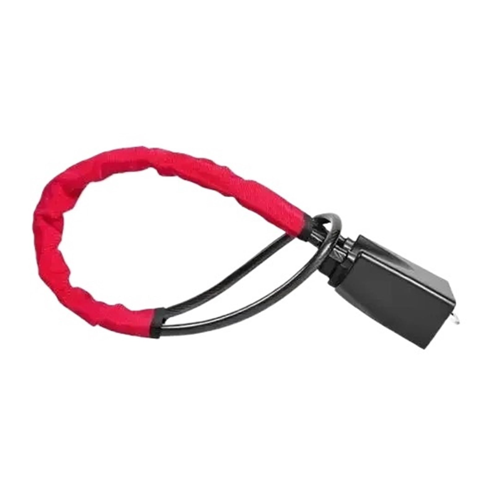 Cvndts Red Steering Wheel Lock Car Steering Wheel Lock Anti Theft Device Stainless Steel Seat Belt Buckles With Keys Vehicle Security Accessory Seat Belt Lock(Red)