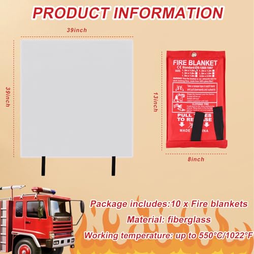 Manta ignífuga para coche y camping kit de seguridad contra incendios en ruta y hogar 3