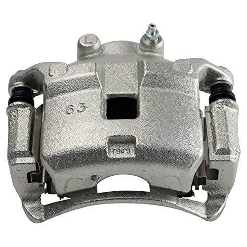 TRQ Front Brake Caliper Set Zinc Coated Brackets Hardware Compatible with 2000-2006 Nissan Sentra by TRQ - Image 7
