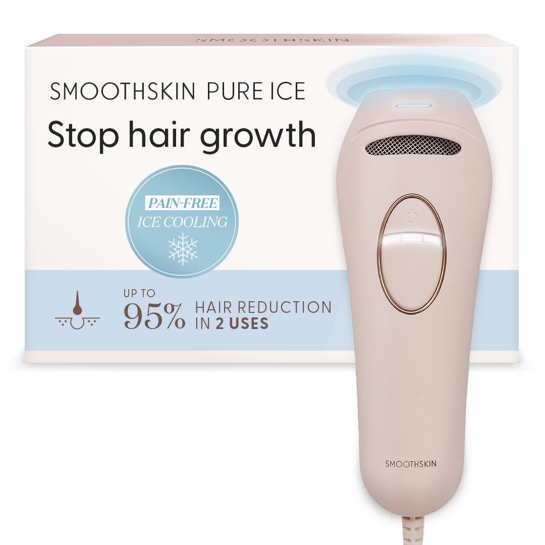 Pure ice smooth skin laser SmoothSkin Pure Ice IPL Hair Removal Device with Ice Cooling Up to 93 Less Hair