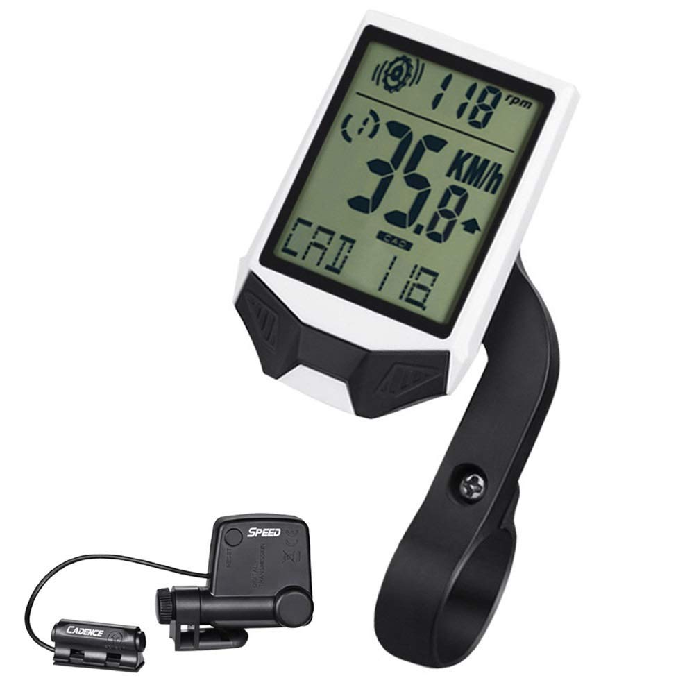 Computer di biciclette Resistente alla pioggia sensore di cadenza impermeabile del calcolatore della bicicletta wireless bici Contachilometri LCD da 2,5 pollici in bicicletta tachimetro frequenza card