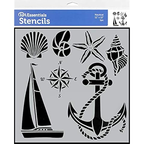 PA Essentials Nautical Stencil 12"x 12", Frosted Cover