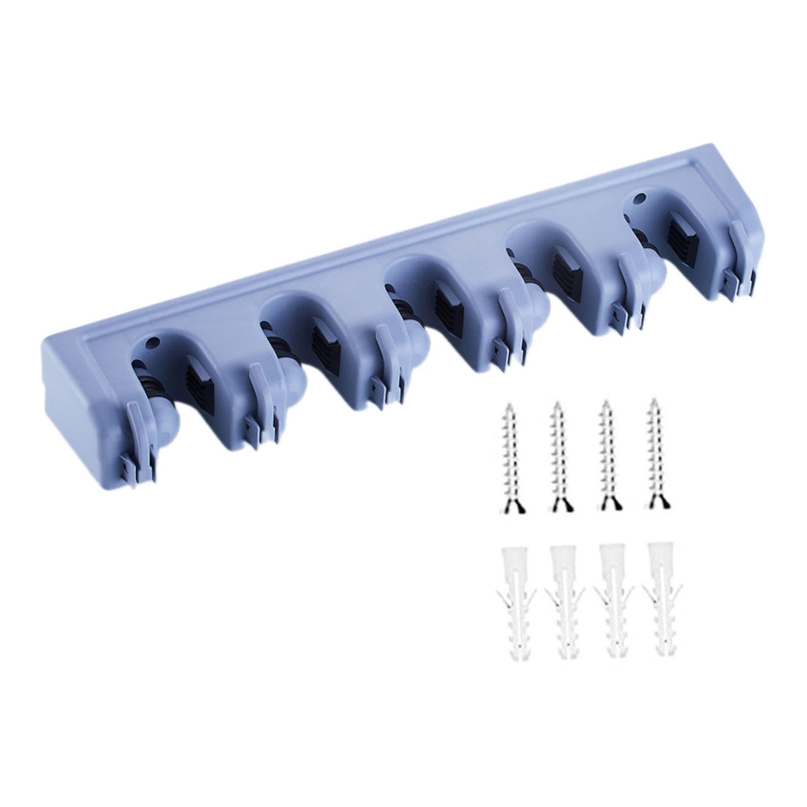 Mop Broom Holder Garden Tool Organizer for Garden Laundry Room Basement Tool Gray|Home & Garden|Household Supplies & Cleaning|Home Organization|Hooks & Hangers-image-13