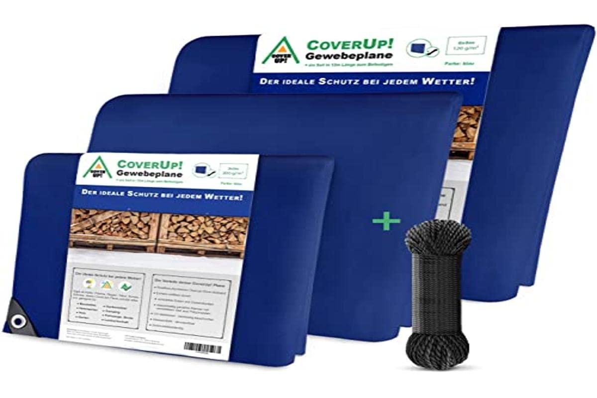 CoverUp! Lona Impermeable Verde 2×3 m 120 g/m² con 12 m Cuerda y Ojales Aluminio – Resistente UV y desgarros – Cobertura Exterior Multiuso — view 17