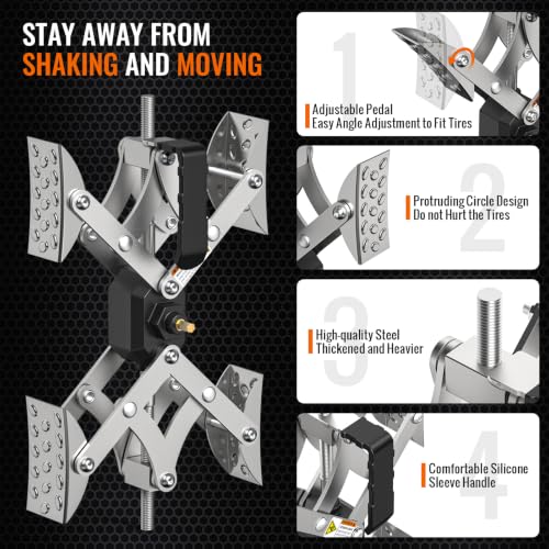 Image of X-Shaped RV Wheel Stabilizer Chocks for RV Camper Trailers & Trucks 2 Pack | Fit RV Tire 3 inch to 11 inchWide, Drill Adjustable, Anti-Rust Coating X Chocks, Heavy Duty for 5th Wheel Prevent Shaking&Wobble