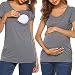 HOTOUCH Trimmed Boat Neck Short Sleeve Maternity Tunic Dark Grey XL