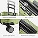 KROSER Hardside Expandable Carry On Luggage with Spinner Wheels & Built-in TSA Lock, Durable Suitcase Rolling Luggage with USB Port, Carry-On 20-Inch, Green