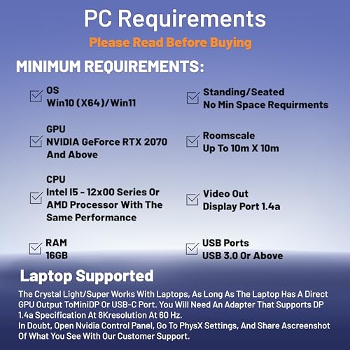 Pimax Crystal Light Partial Payment Version - High Clarity PC VR Headset with 8K Resolution & 120Hz - For SteamVR Games, Flight & Racing Simulators - Controllers Included - Image 4
