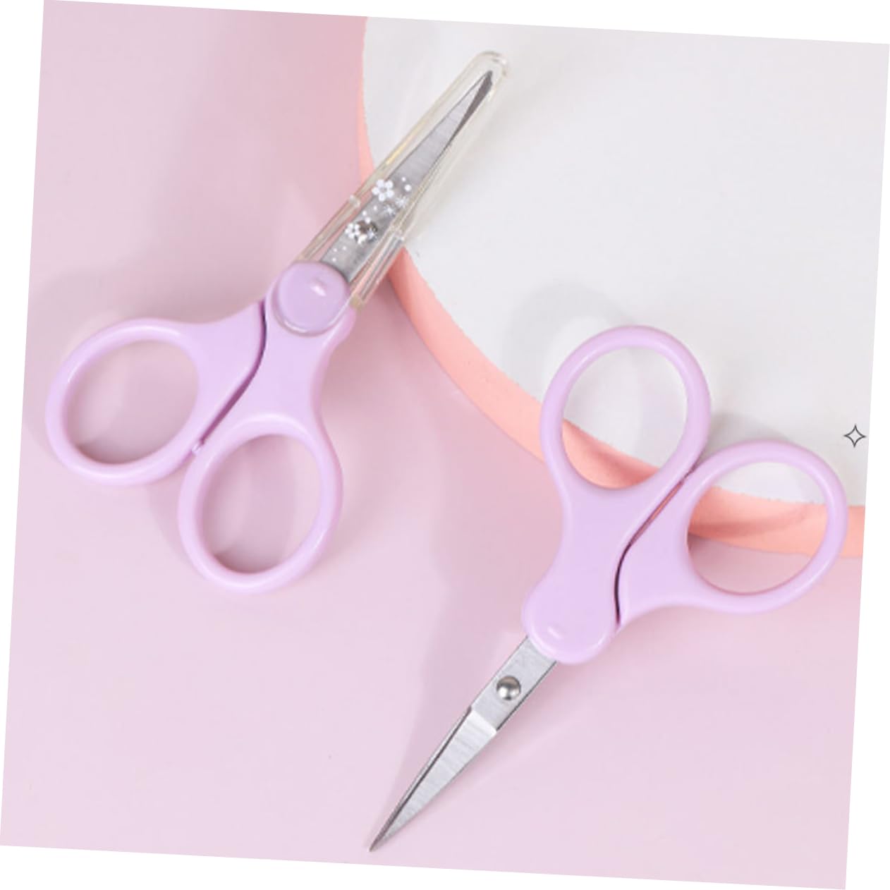 SOESFOUFU Elegant Eyebrow Scissors for Men Women Lash and Brow Trimmer Compact Small Scissors Stainless Steel Perfect for Travel