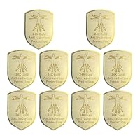 IDNVFY 10 Teile Goldener Mobiltelefonaufkleber, Strahlenschutzaufkleber, Antistatikschutz, Mobiltelefonzubehör, Geeignet Für Laptops Und Tablets.