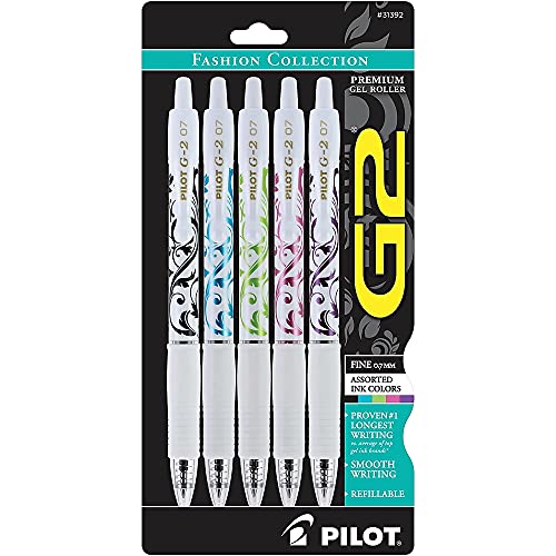 Pilot G2 Premium Gel Pens - 0.7mm Fine Point, Assorted Colors, Tub Of 36 Retractable Pens
