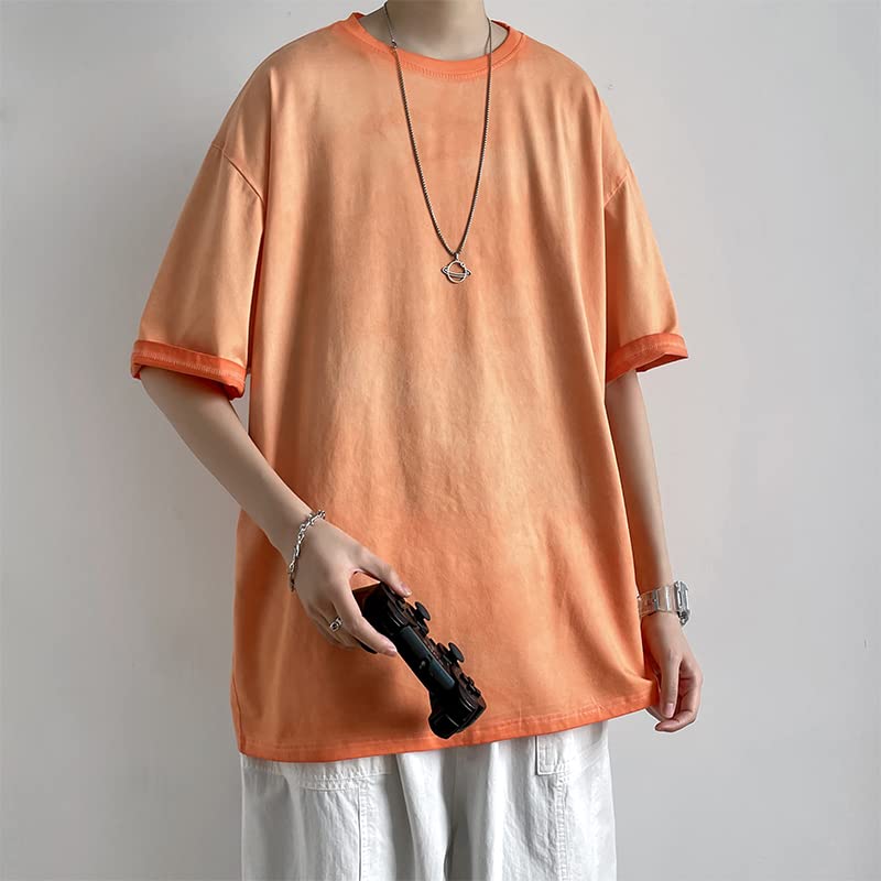 Magliette Maglietta da Streetwear Uomini Estate Oversize A Maglietta Solida Maschi Casual Top Maglietta