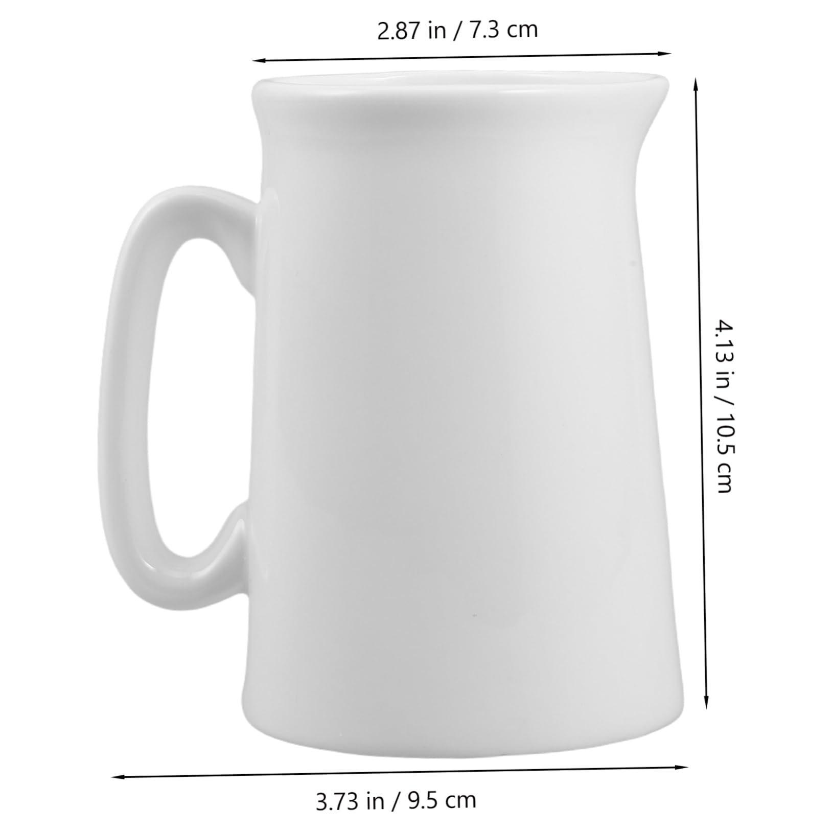 OKUMEYR Latte Art Ceramic Milk Cup Small Coffee Mug with Spout Versatile for Cafe Home