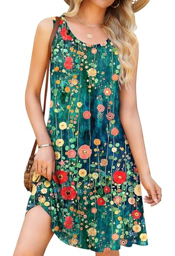 Image of WEACZZY Women Summer Casual Swing T Shirt Dresses Beach Cover up Loose Dress