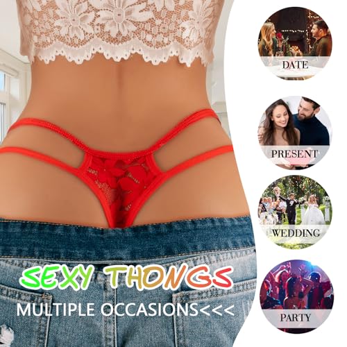 Image of Banamic Sexy Thongs for Women G-String Thongs with Double Straps Panties