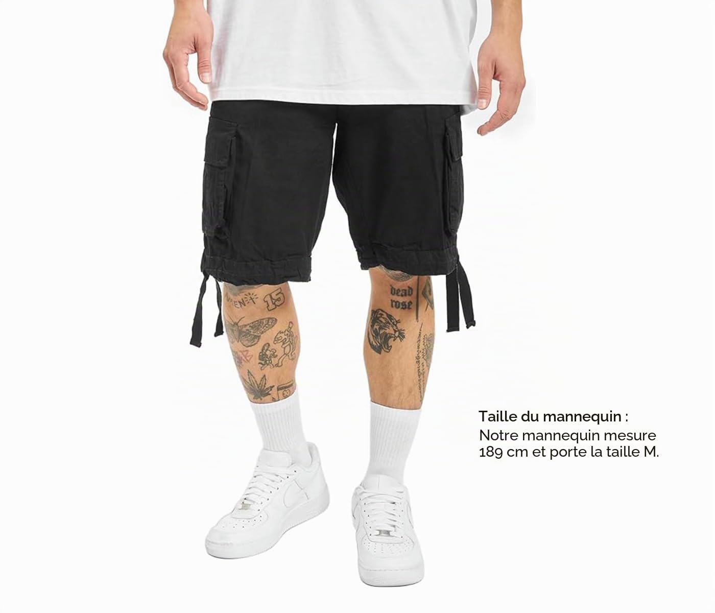 Urbandreamz Urbain Légende Vintage Shorts Bermudas Shorts Cargo avec UD Bandana S-7XL