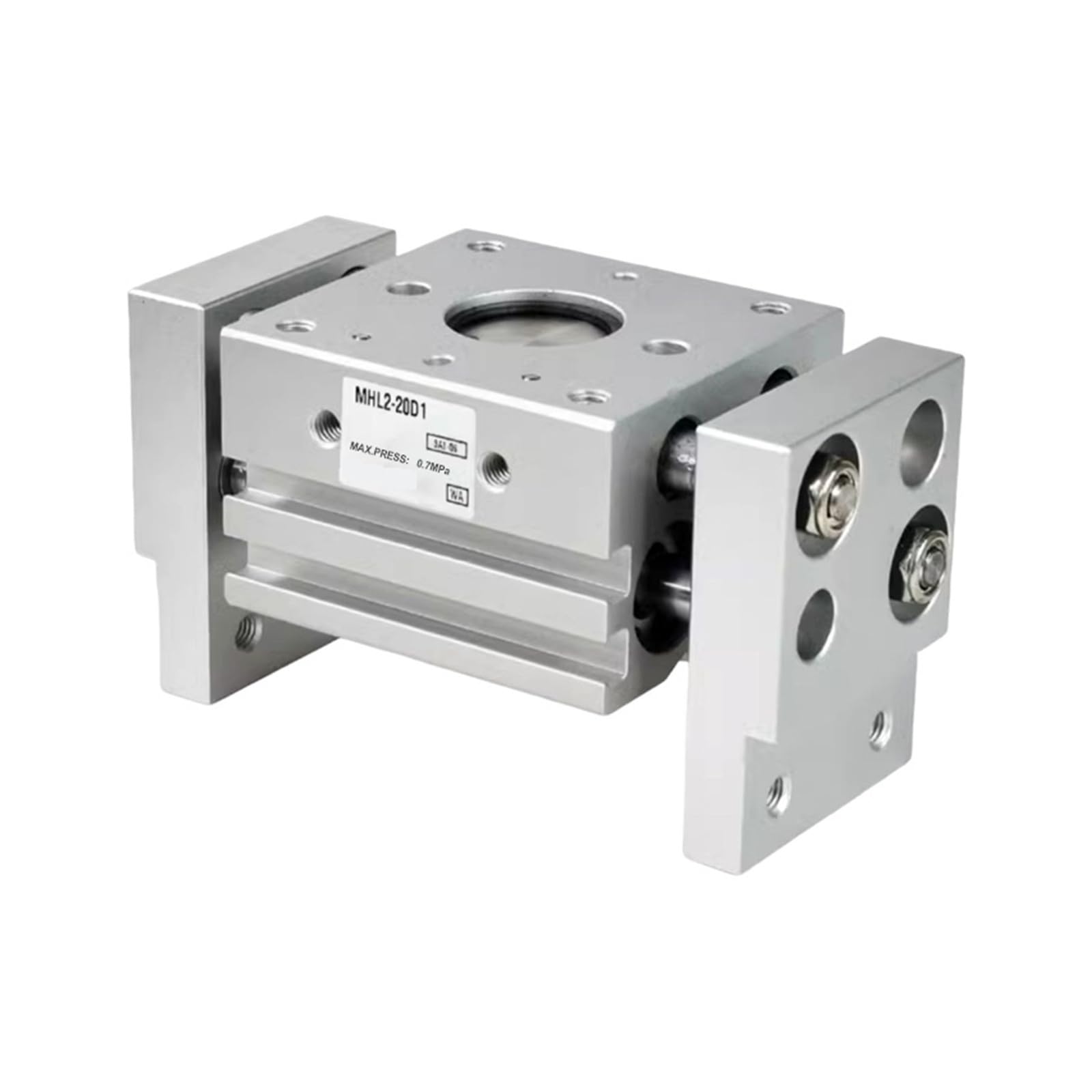 Aluminiumlegierung MHL2 Doppeltwirkend Pneumatischer Greifer T-Typ Luftzylindergreifer 10 MM 16 MM 20 MM 25 MM Mit schneller Reaktion und flexibler Steuerung(MHL2-20D)