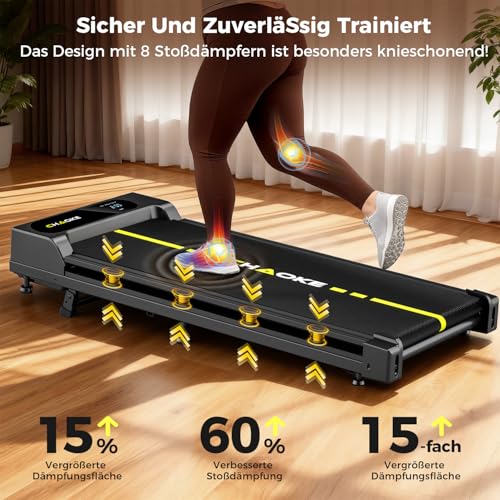 CHAOKE Walking Pad mit Steigung 9%, 1-10 km/h Laufband für Zuhause mit APP, 2.75HP Walking Pad Cardio für Home-Office mit Eingebaute… – Ansicht 5