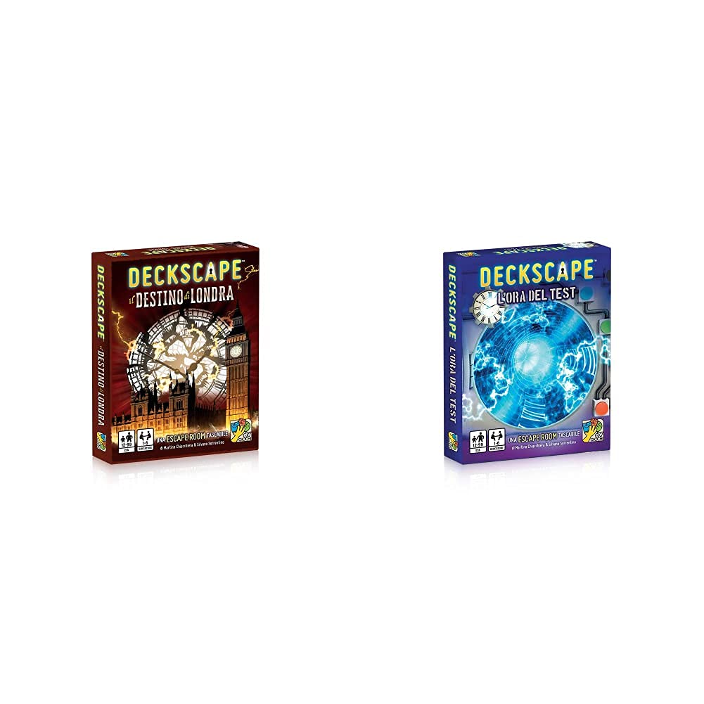 Bundle Deckscape: Il Destino Di Londra + L'Ora Del Test - Due Escape Room Tascabili In Italiano, Giochi Di Carte Per Amici E Famiglia - 3