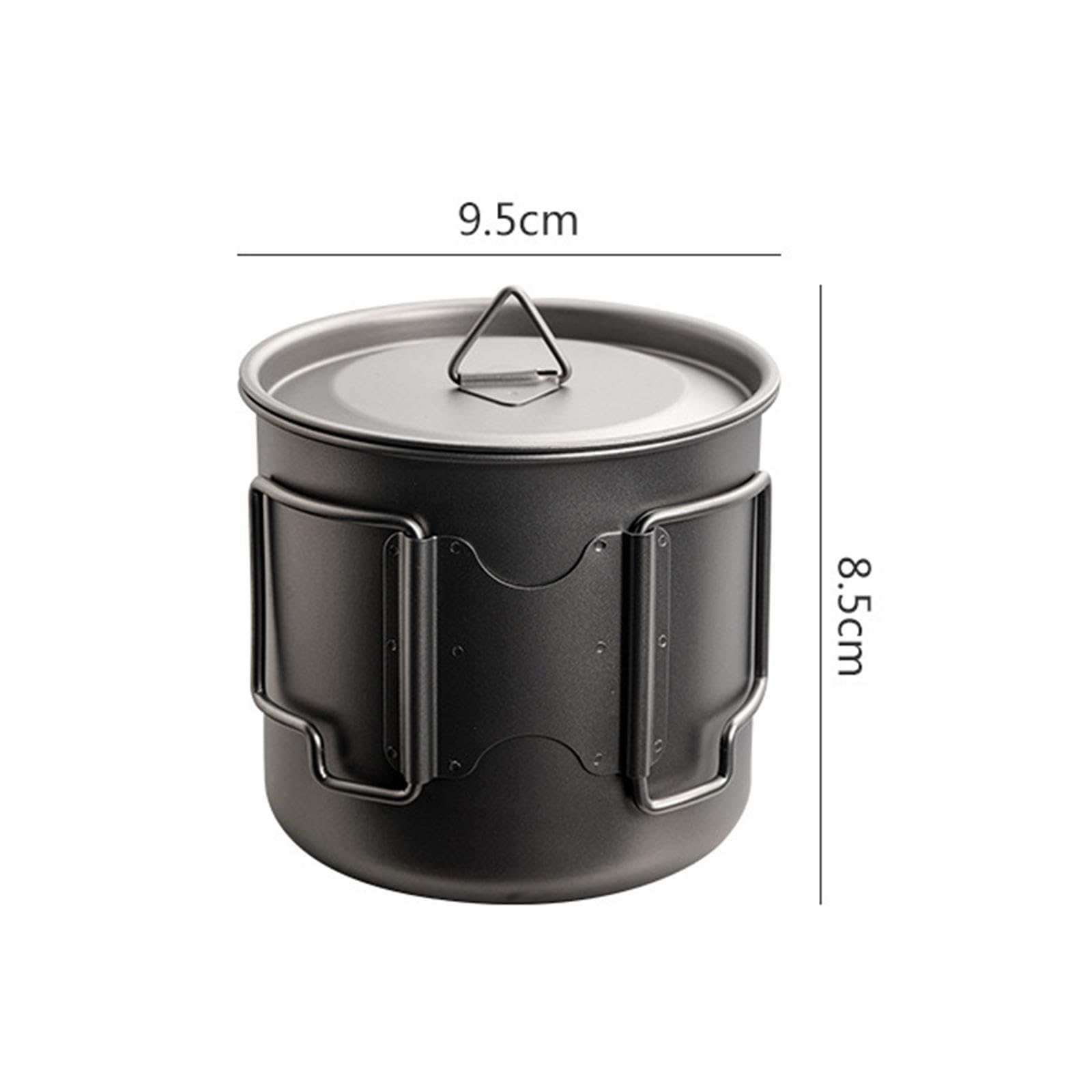 Mug Poignée Ergonomique Intégré Casserole Bouteille à Café Gobelet Portable Résistant à La Rouille Titane Adapté pour Extérieur