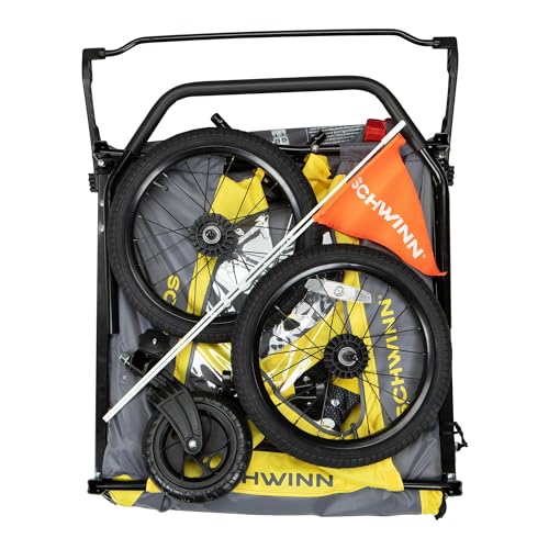Schwinn Willow River Double Trailer With Stroller Kit And Aluminum Frame Design For Bike Child Carrier Trailers thumb #4