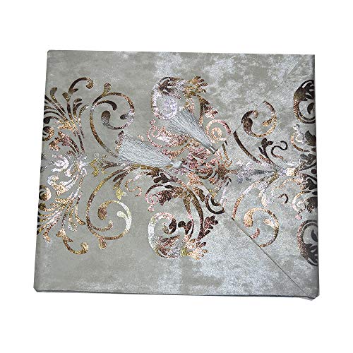 Yingsen New Hot Stamping Contracted Classic Gray Table Runner With Tassel, 13X70 Inch(13X70 Inch, Gray) #TOP6